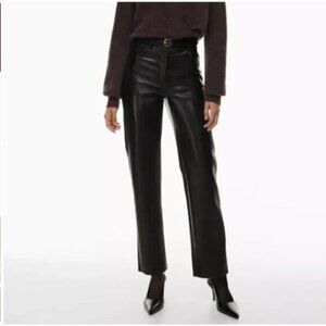 Aritzia Wilfred The Melina™ Pant High-waisted Vegan Leather pants Black Size 00